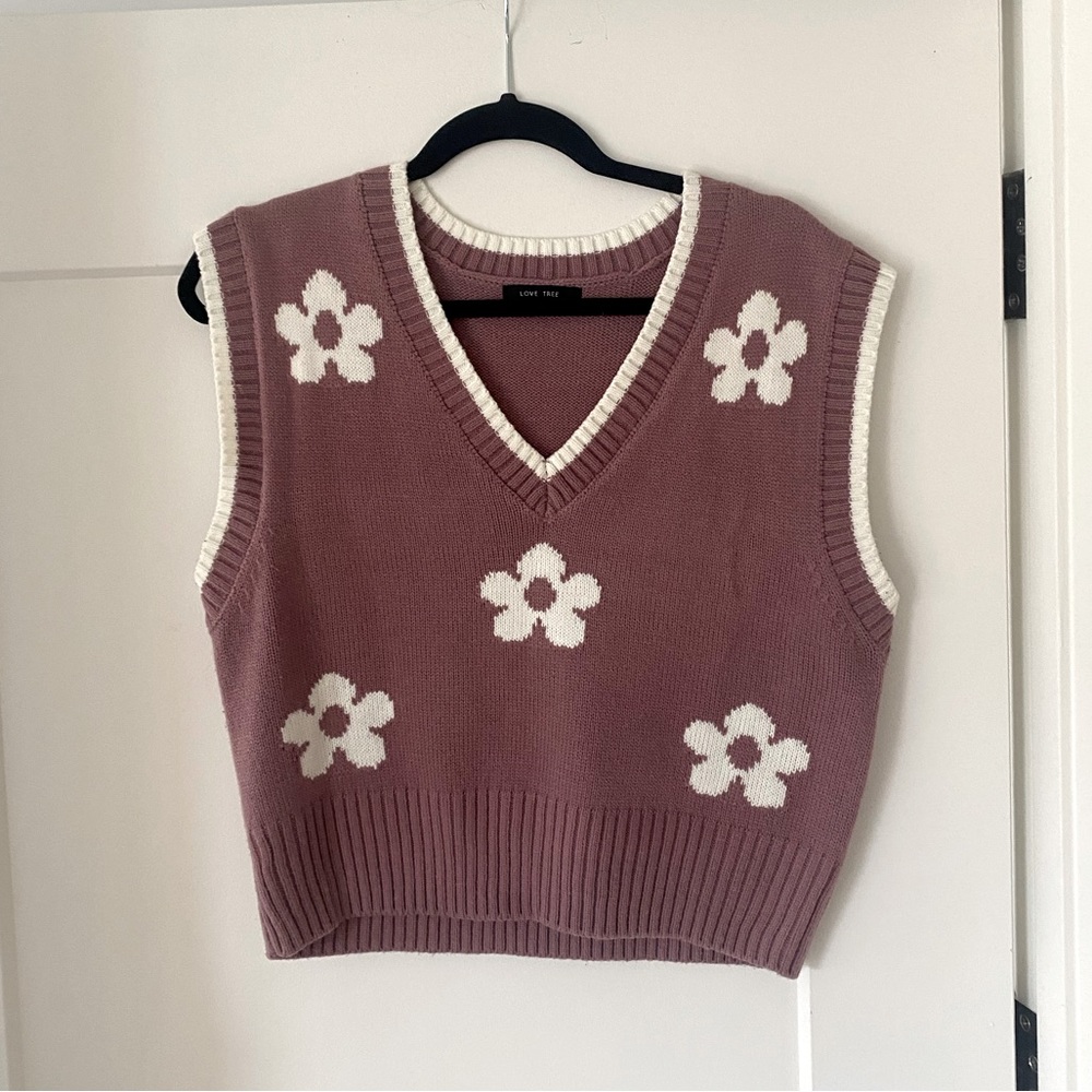 Cute flowers Y2K sweater vest
